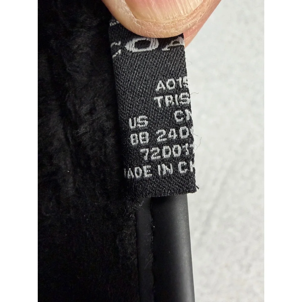Coach Tristee Floral Rain Boots Black Matte Rubber Tall Lace Back Womens 8B